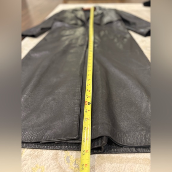 Jayskins Made in USA Black Leather Trench Coat - Picture 8 of 13